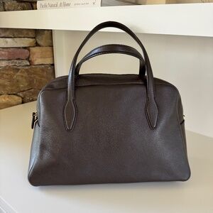 Elegant Brown Leather Handbag